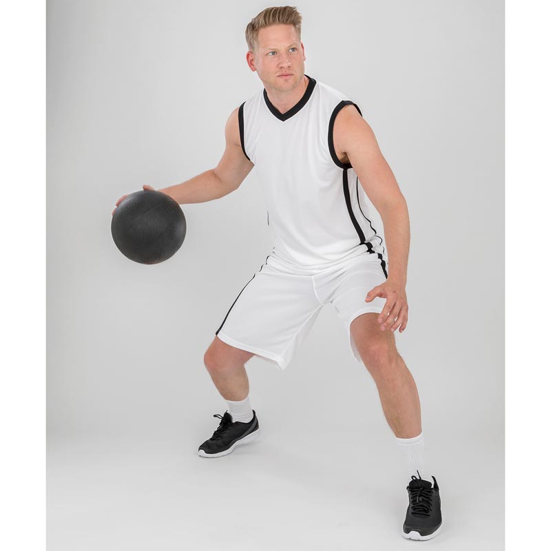 Basketball quick-dry top - Black/White XS